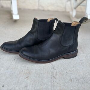 Frye Black Leather Chelsea Boots